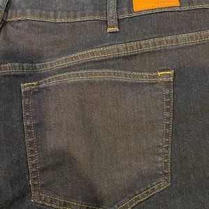 Lands’ End Women's Plus High Rise Straight Leg Jean Dark Indigo